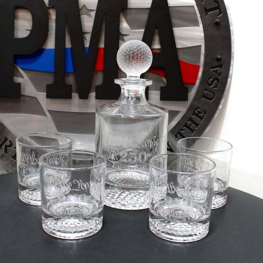 Golf Glass Engraved Decnater