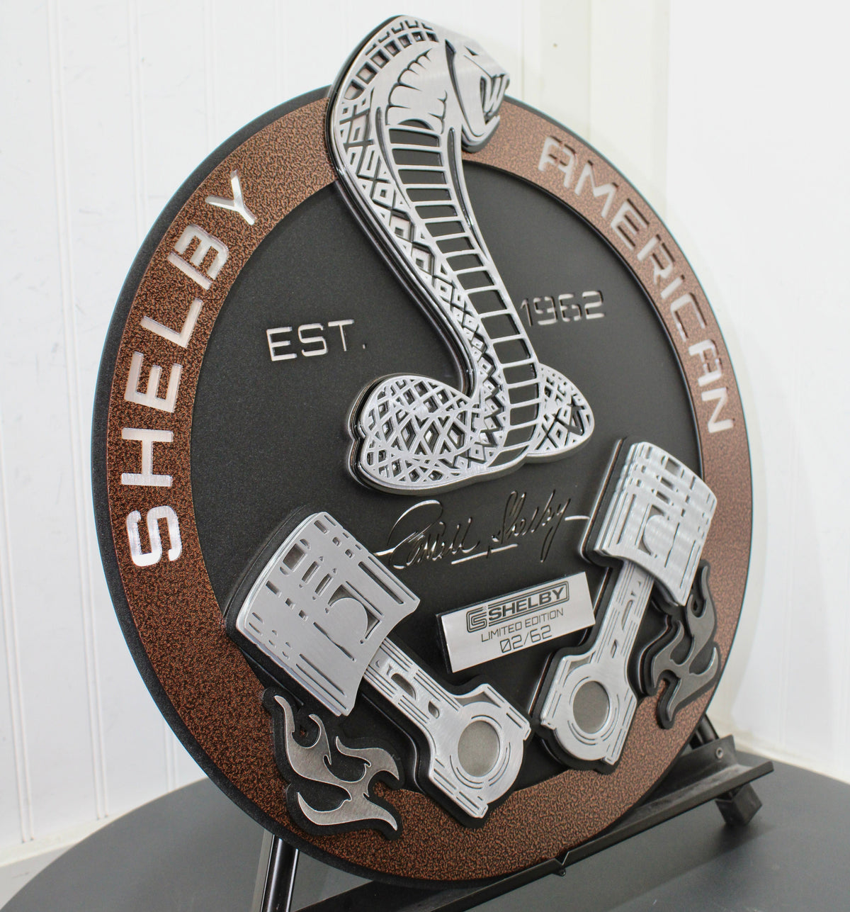 Shelby American Piston 3D Metal Sign - Limited Edition