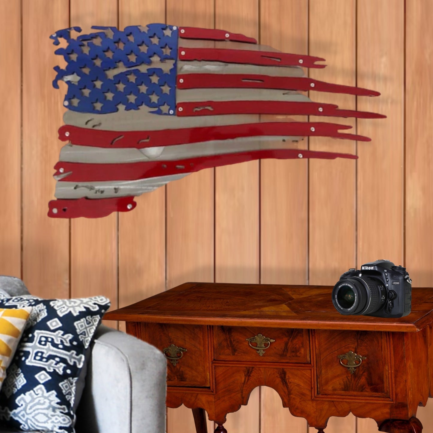 Tattered American Flag
