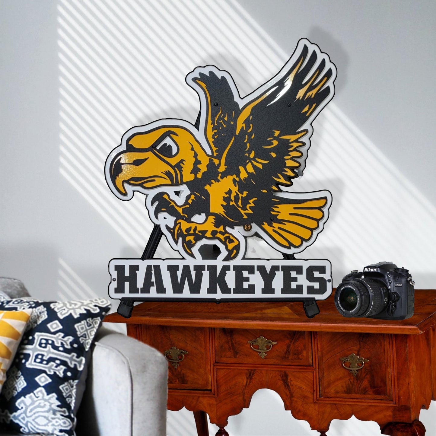 IA Hawkeyes Flying Herky with "Hawkeyes" or Custom Dorm Room Size