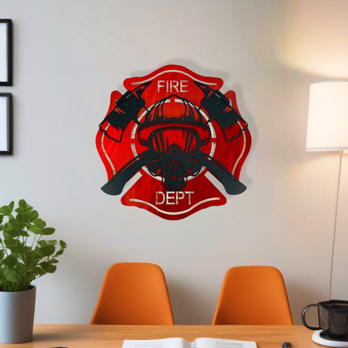 2 Layer Fireman Metal Art