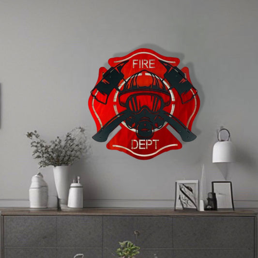 2 Layer Fireman Metal Art