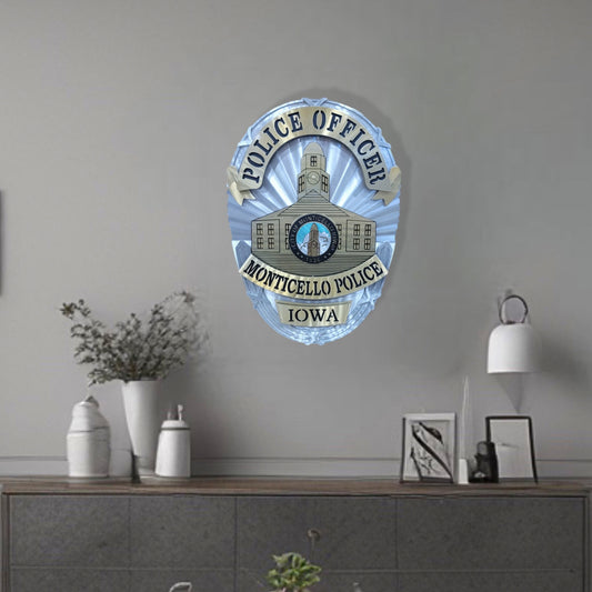 Monticello Iowa Police Badge