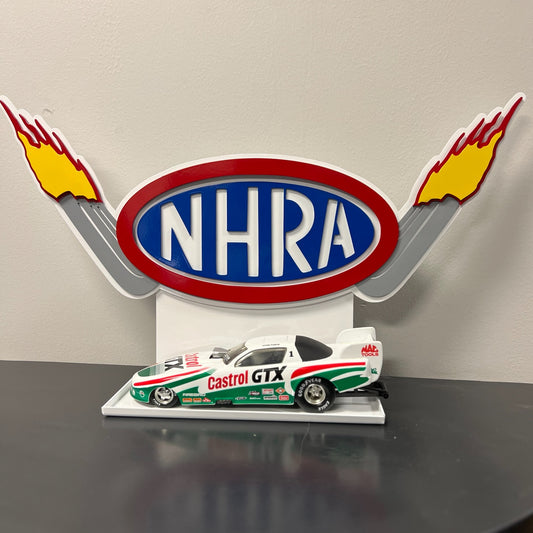 Premier 1/24 NHRA Logo With Header Pipe Flames Diecast Display