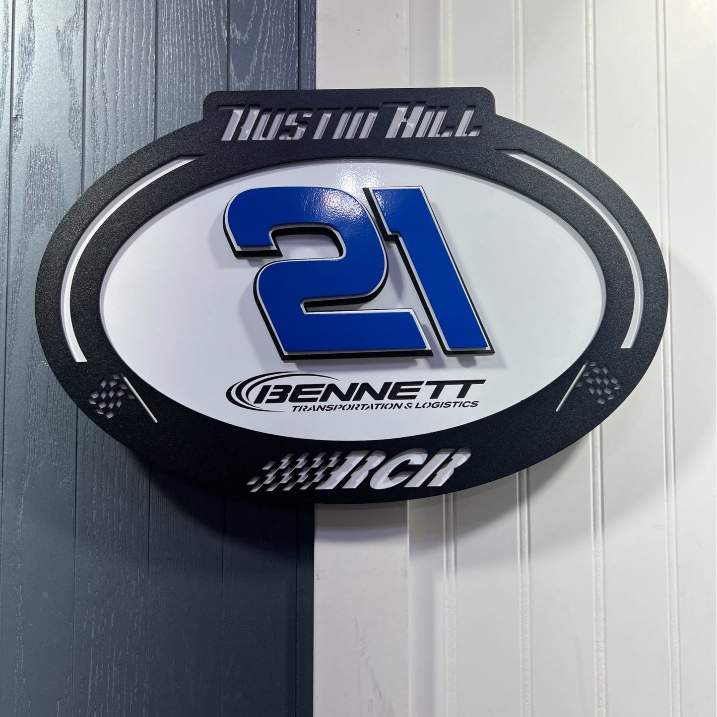 Austin Hill #21 Oval 3D Premier Metal Diecast Display
