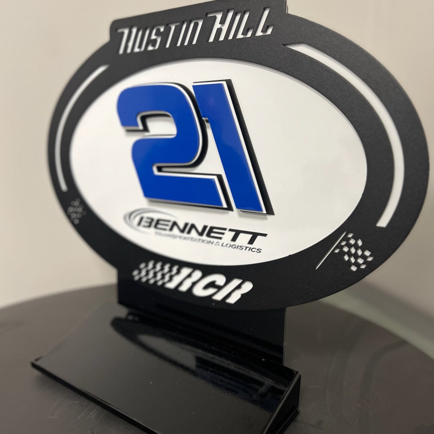 Austin Hill #21 Oval 3D Premier Metal Diecast Display