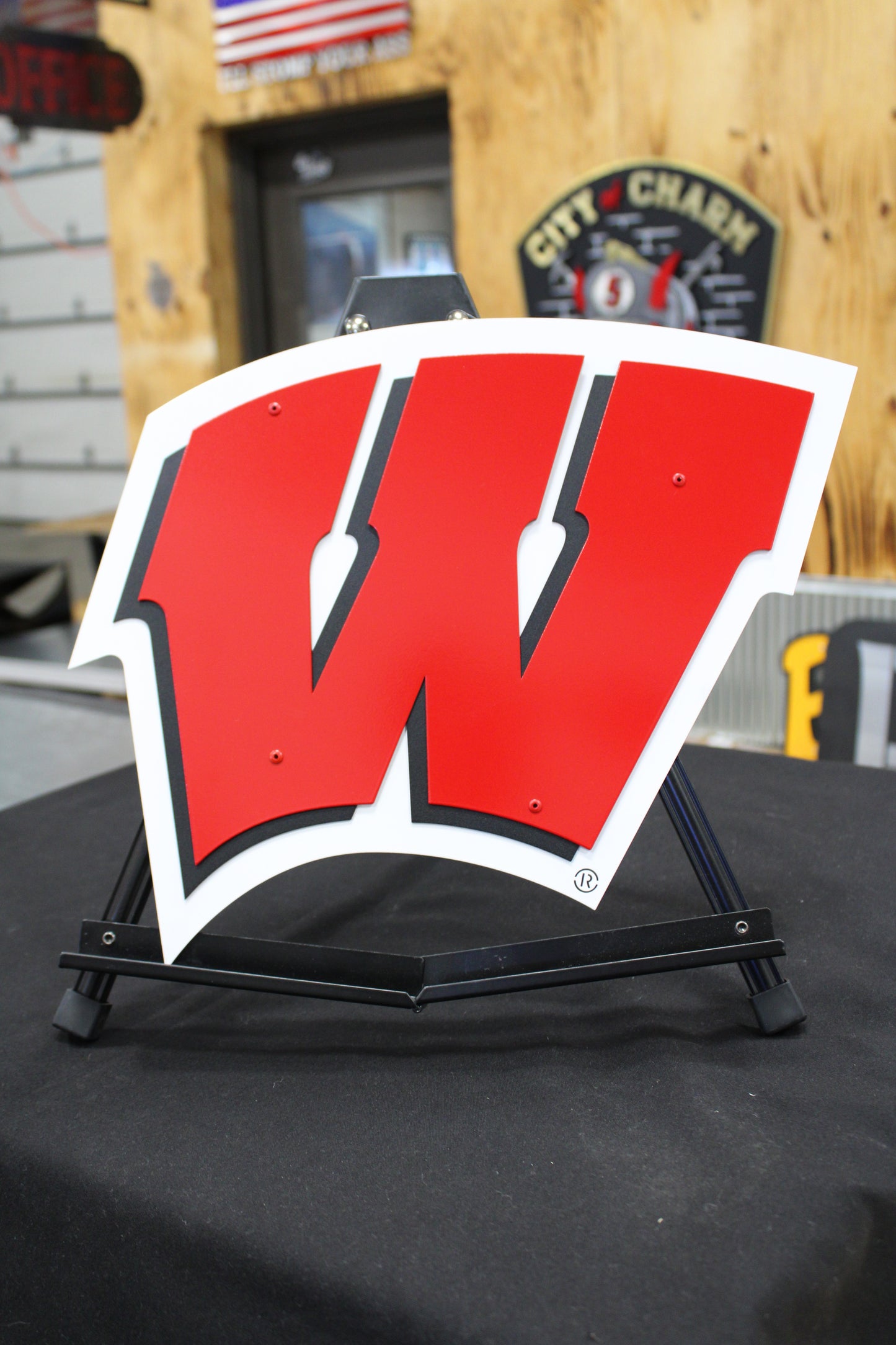 Univeristy of Wisconsin-Madison Badgers "W" Logo Dorm Room Size Compressed