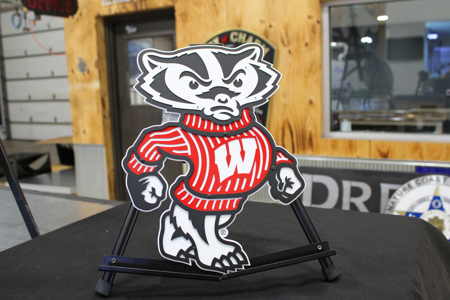 Univeristy of Wisconsin-Madison Badgers Mascot Logo Dorm Room Size Compressed