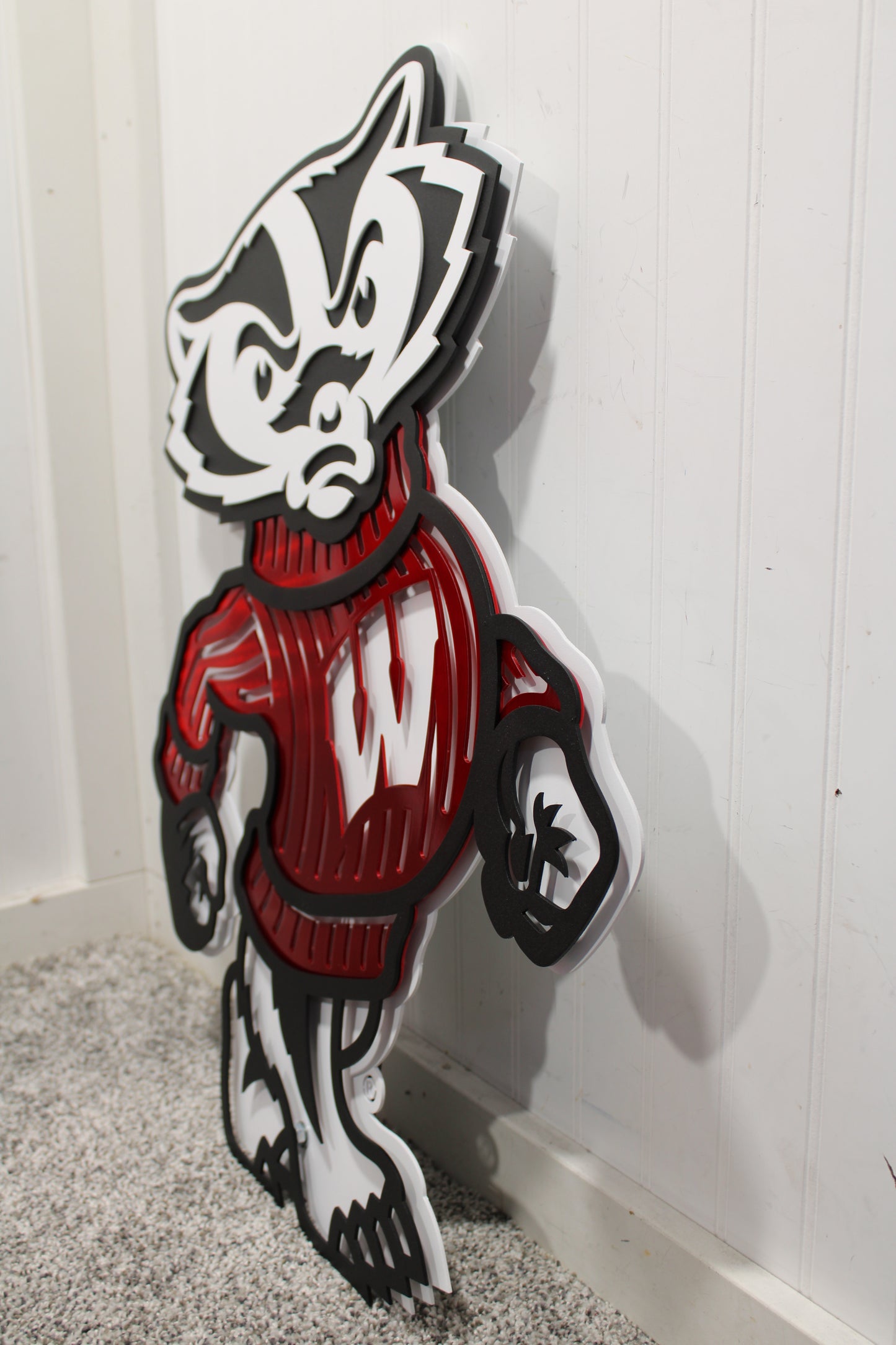 Univeristy of Wisconsin-Madison Badgers Mascot Logo Premier 3D Welded