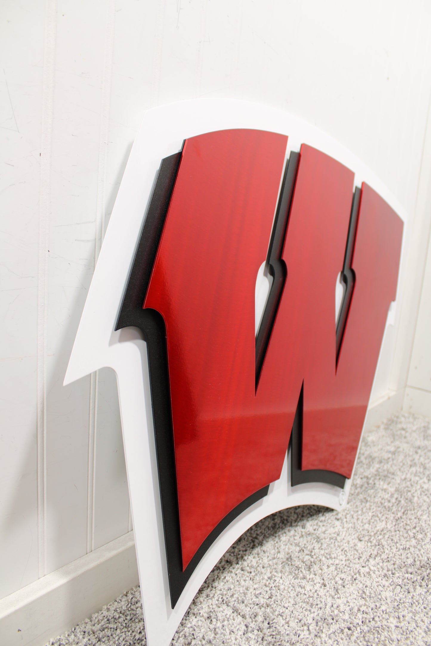 Univeristy of Wisconsin-Madison Badgers "W" Logo Premier 3D Welded