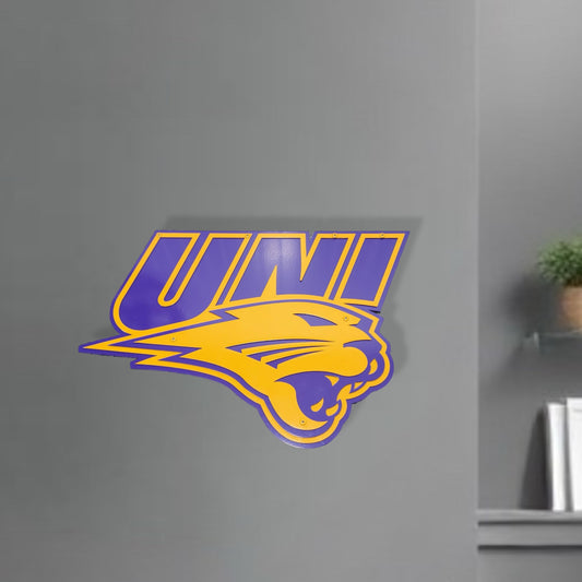 University Of Northern Iowa Panther Head Logo with "UNI" Dorm Room Size