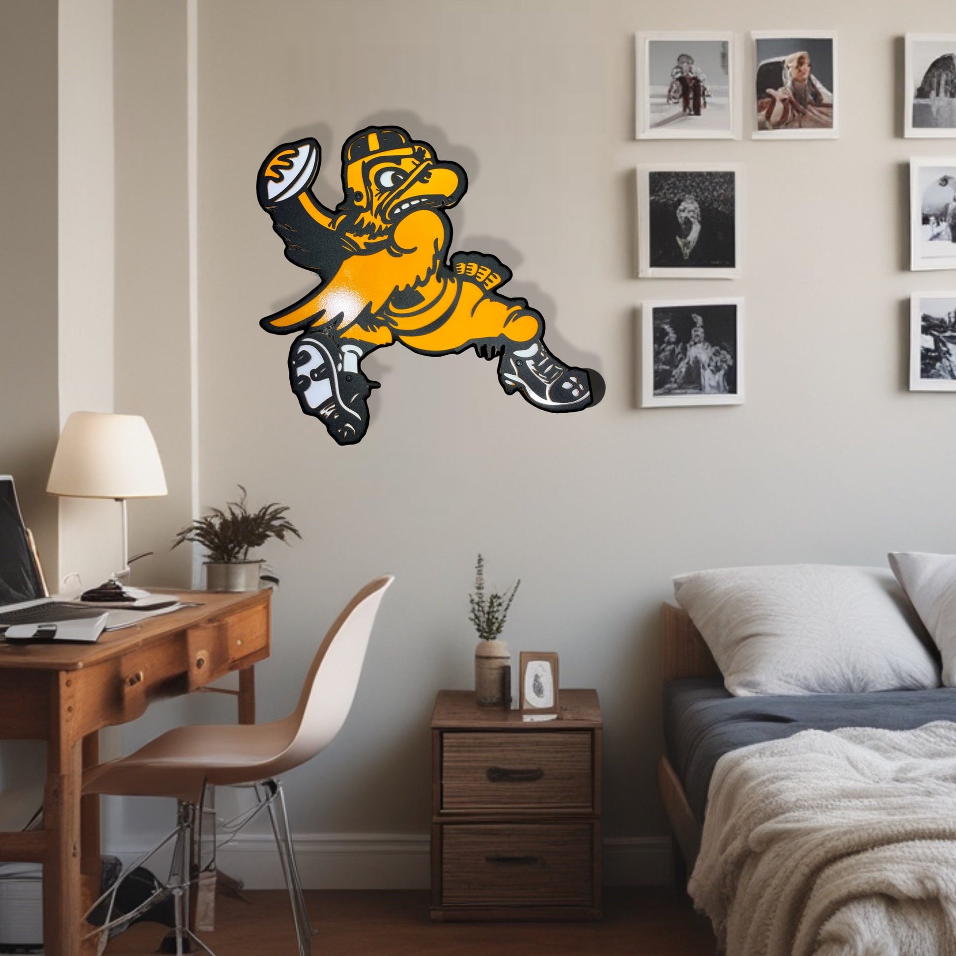 Metal Art Iowa Hawkeyes Football Dorm Room 