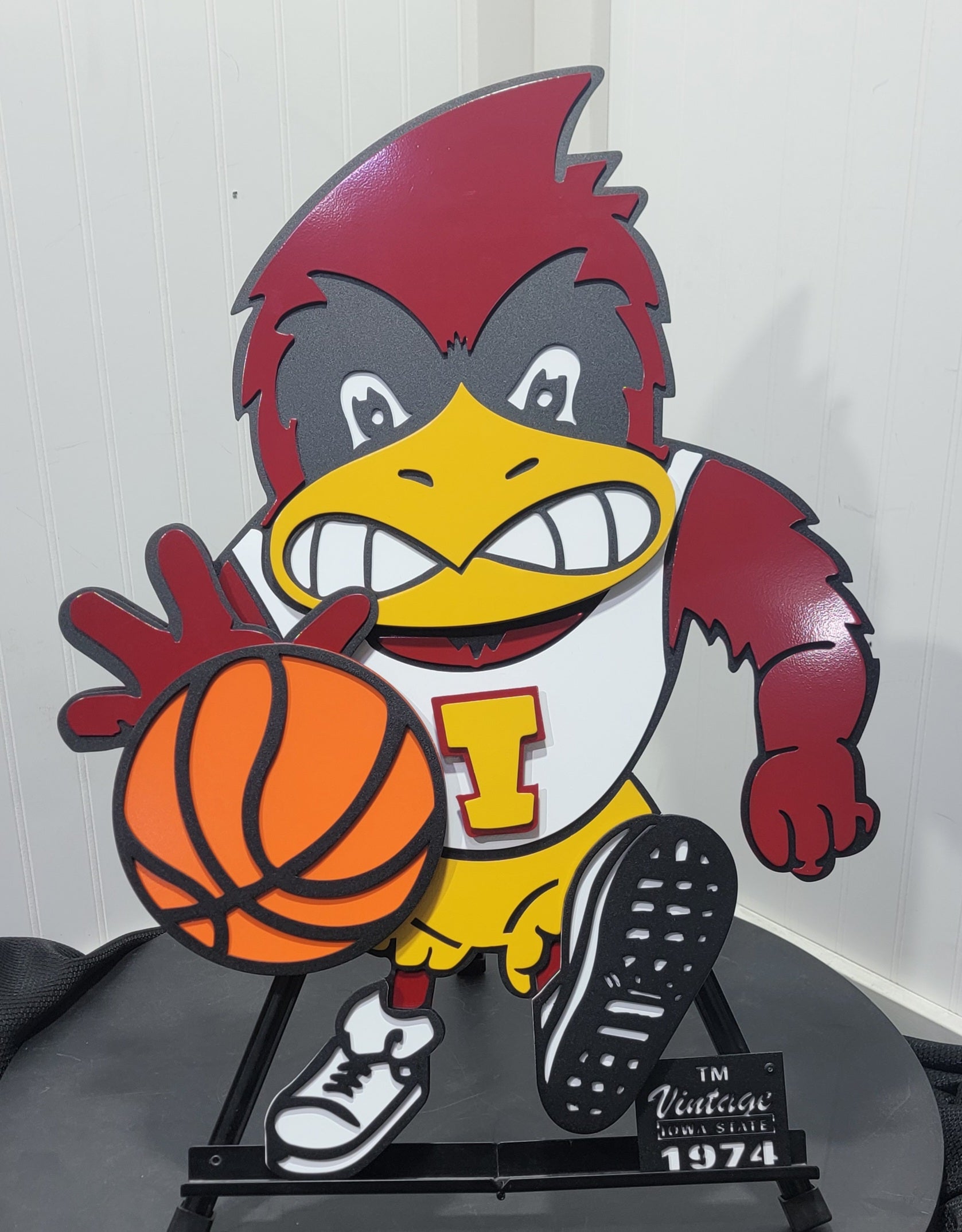One Of A Kind Iowa State Basketball Vintage Metal Art