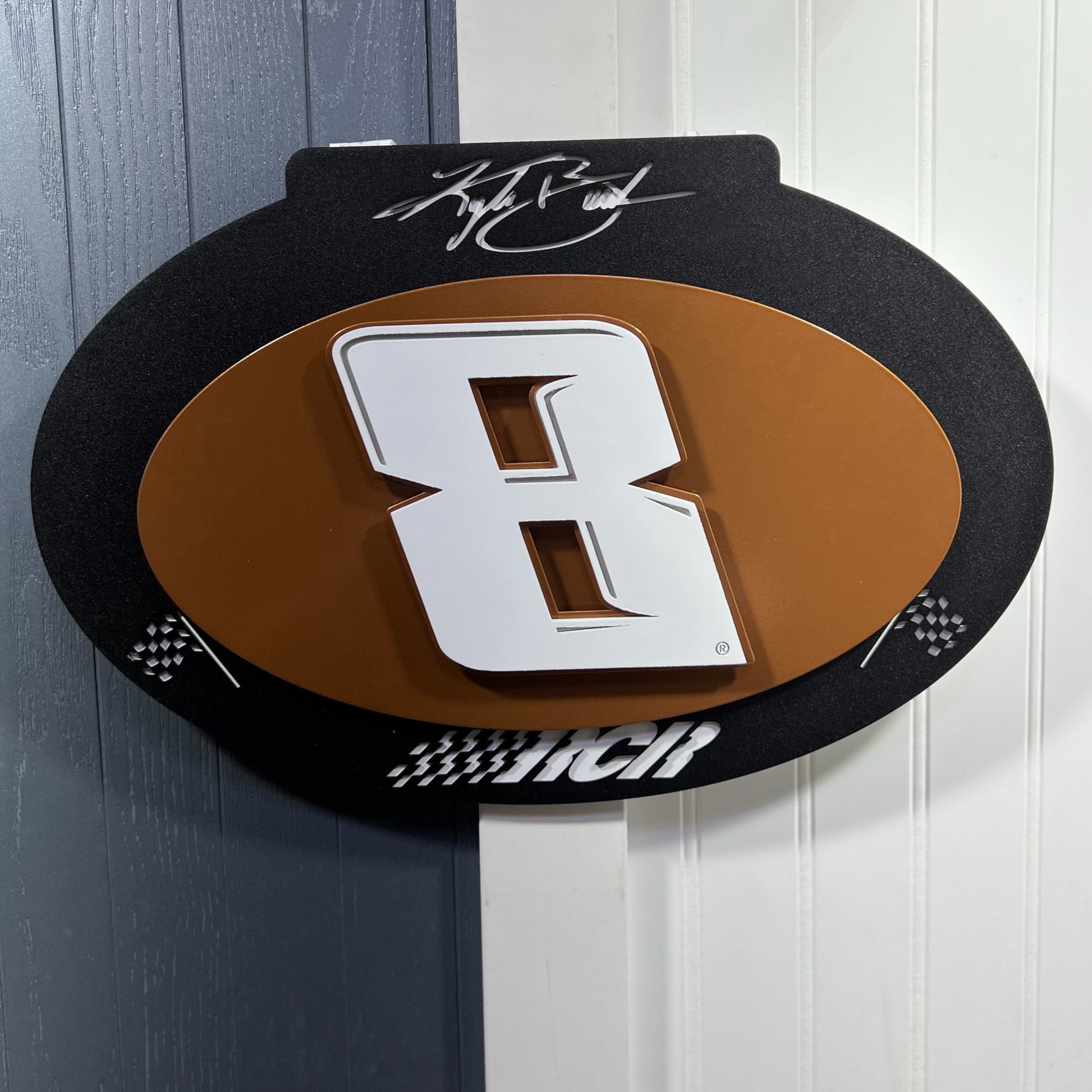 Sign Only Kyle Busch #8 Oval 3D Sheet Metal 