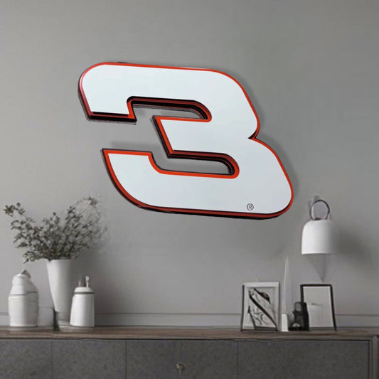 Austin Dillon #3 Number Metal Art On Wall