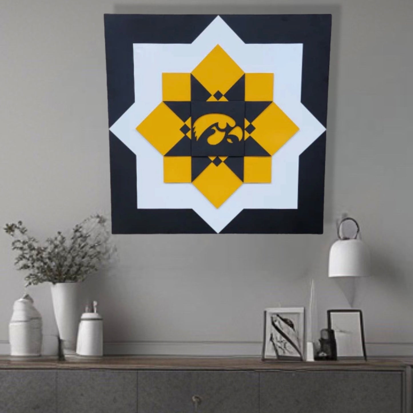 Iowa Hawkeyes Barn Quilt Metal Art On Wall