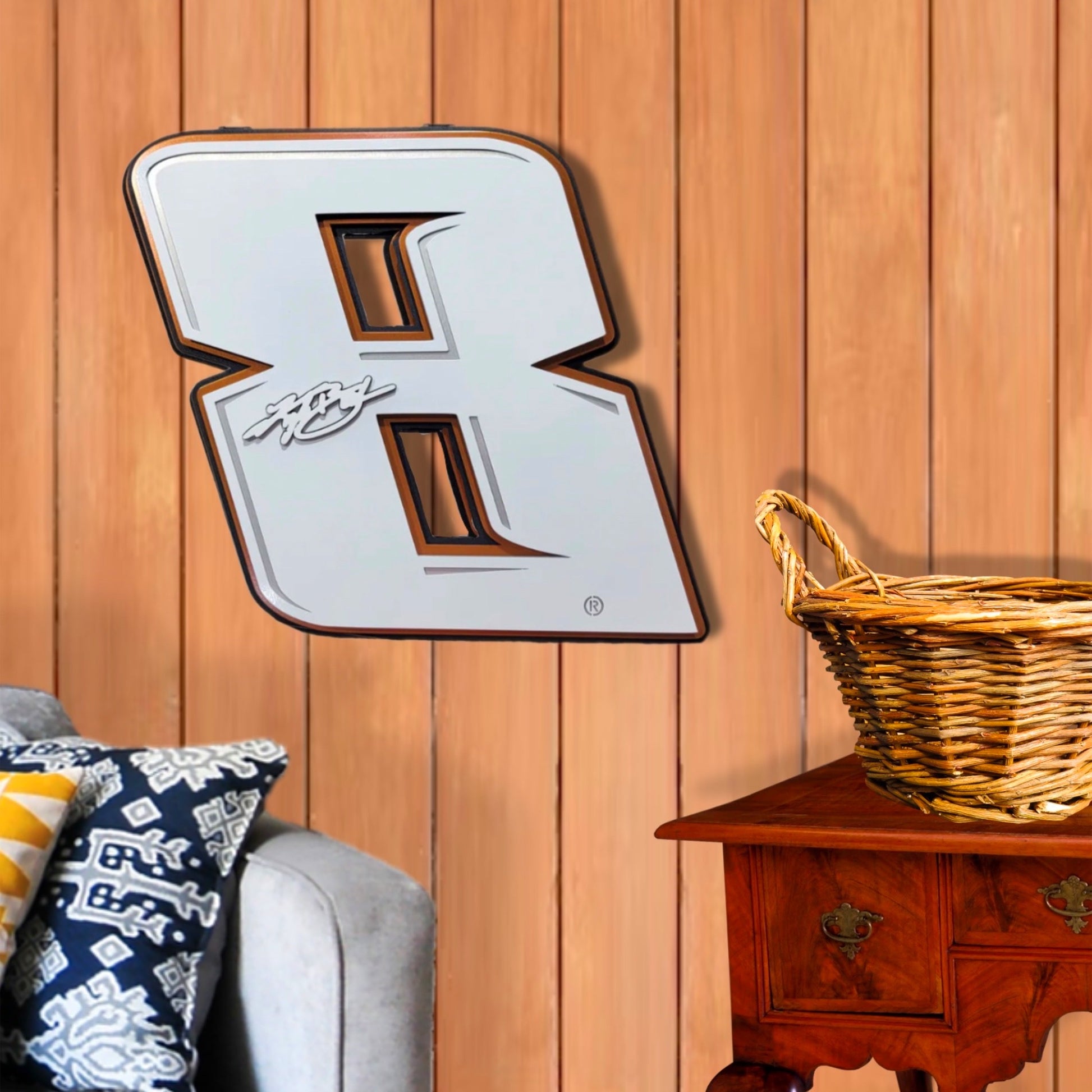 Kyle Busch 3D Signature On Wall