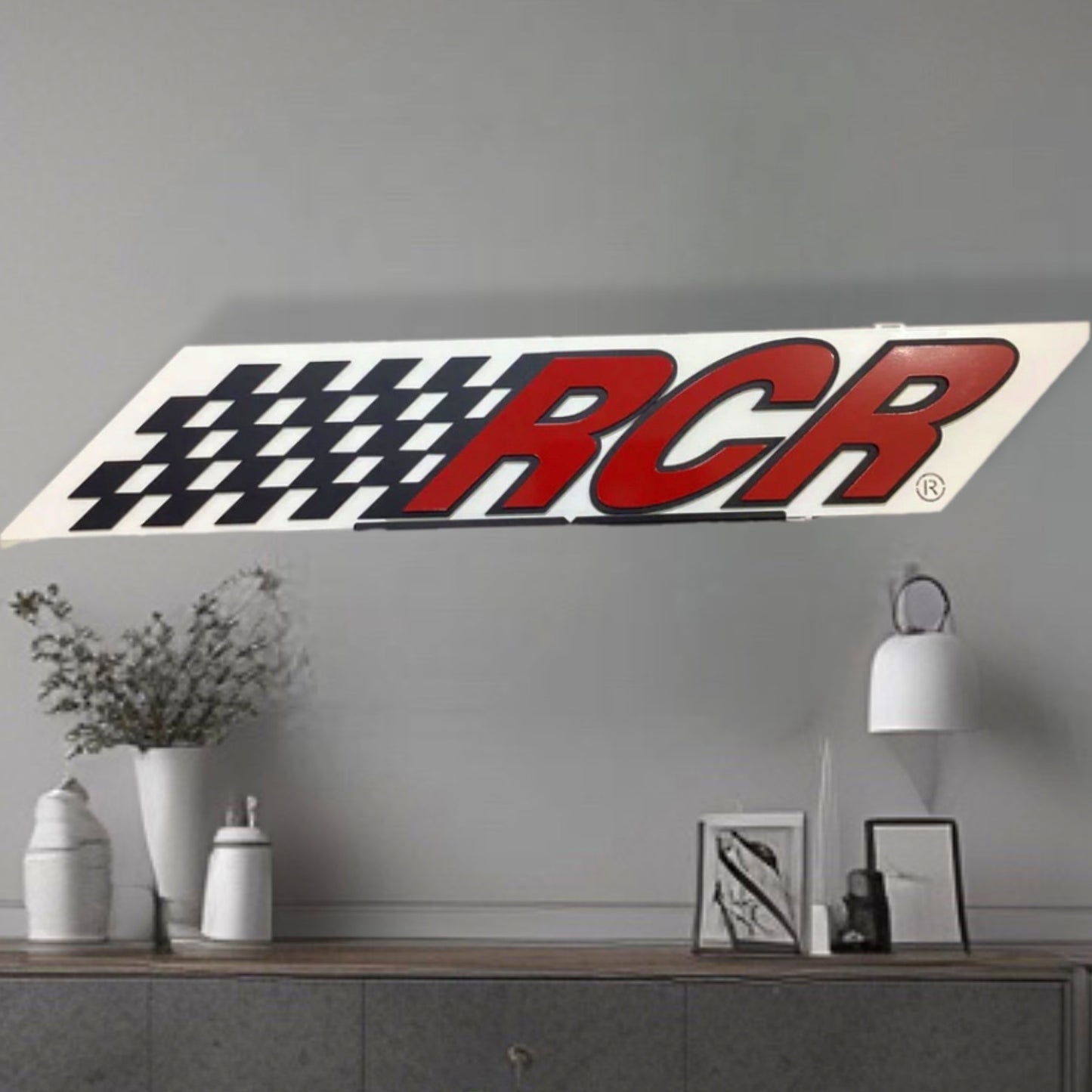 RCR perfect to display in your car garage or mancave.