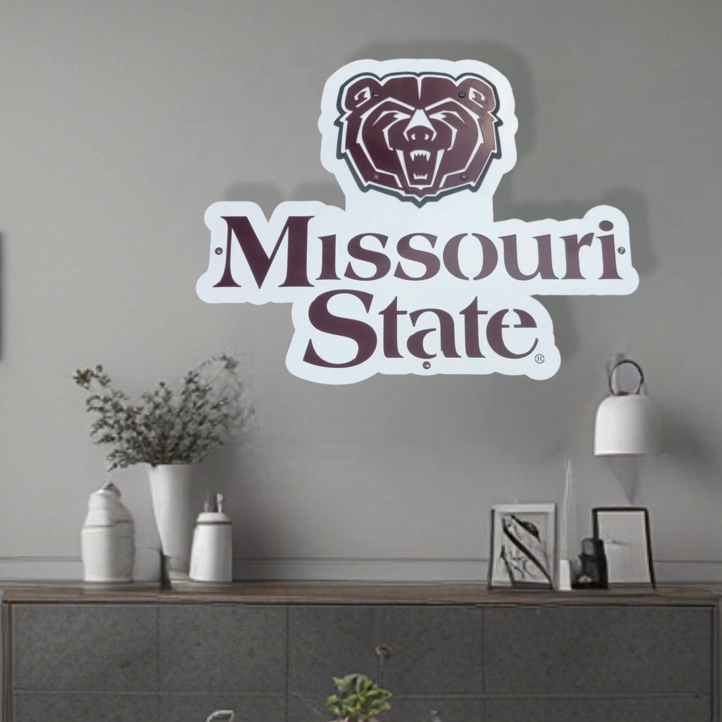 Wall Art Display Missouri State Bears Logo with "Missouri State" 