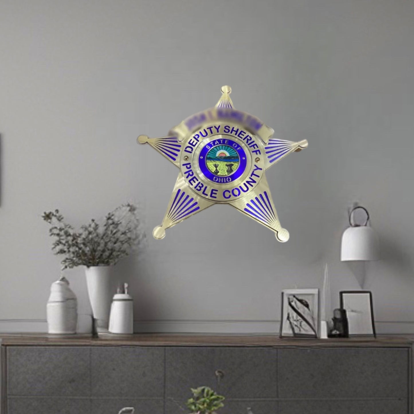 Wall Decor Of Preble County Sheriff Badge