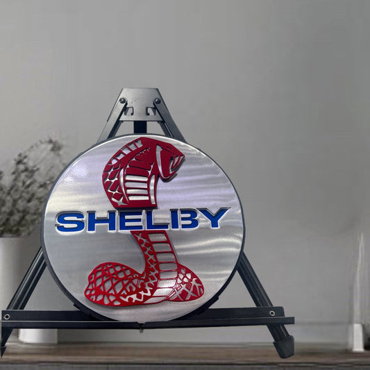 Shelby Cobra Medallion Red And Silver On Desk