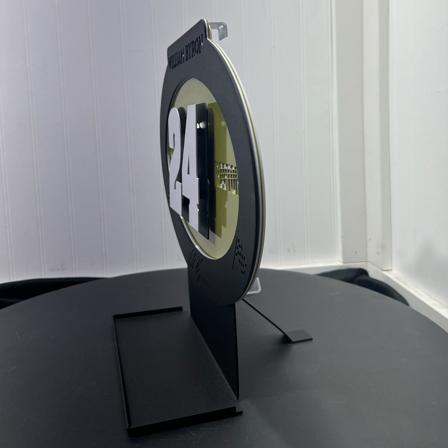William Byron #24 Oval 3D Sheet Metal Diecast Display Stand