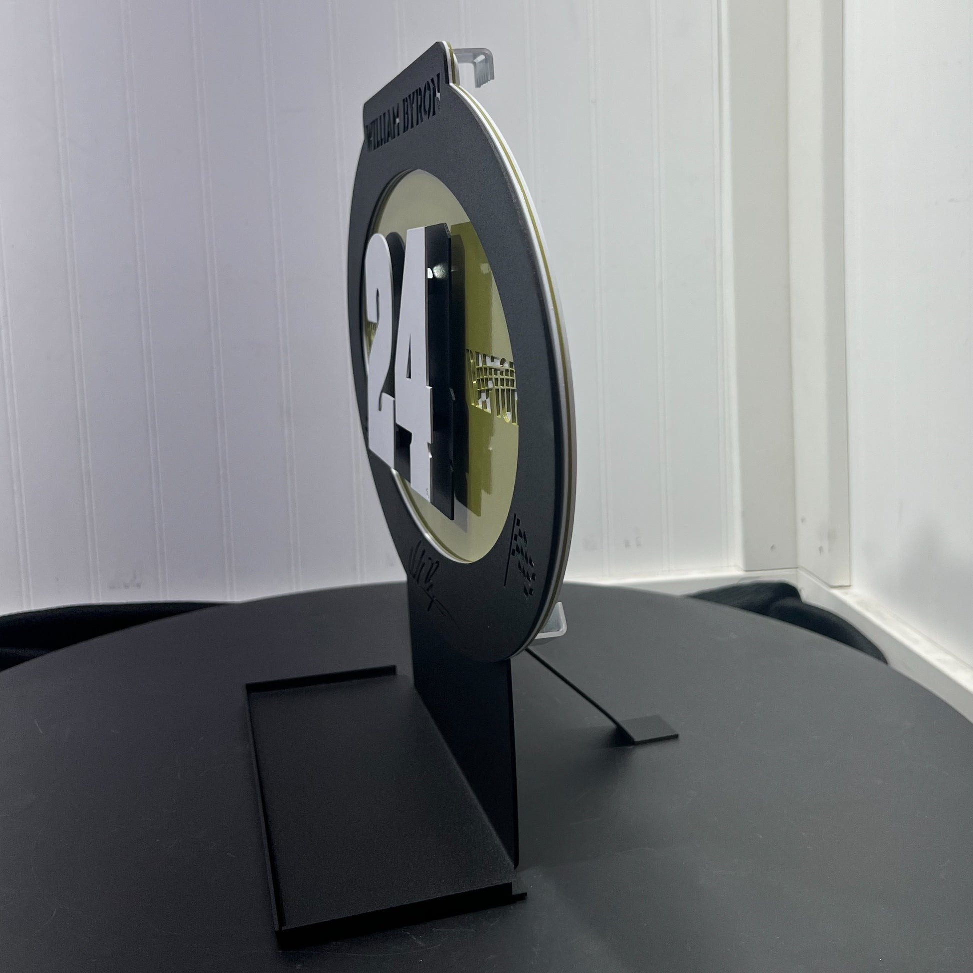William Byron #24 Oval 3D Sheet Metal Diecast Display Stand
