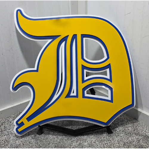 Durant Wildcats Logo Premier 3D Welded Sign