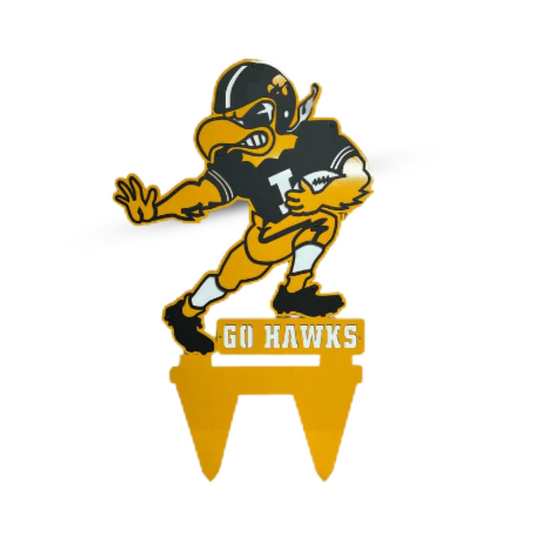 Iowa Hawkeyes Vintage Football Pose Herky Yardstake