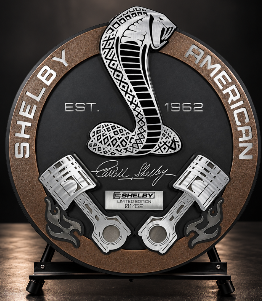 Shelby American Piston 3D Metal Sign - Limited Edition