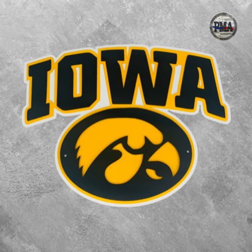 Iowa Hawkeyes TigerHawk Oval With Iowa Banner
