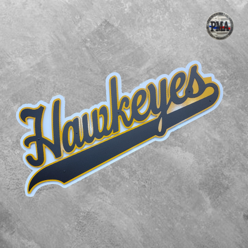 Iowa Hawkeyes Script – Premier Metal Art