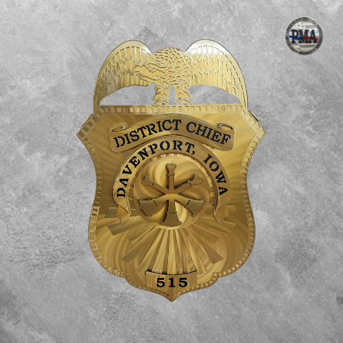 Davenport Iowa District Chief Badge