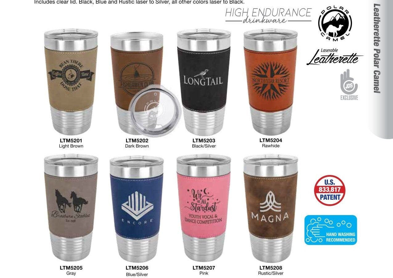 20 oz. Tumbler with Leatherette Grip