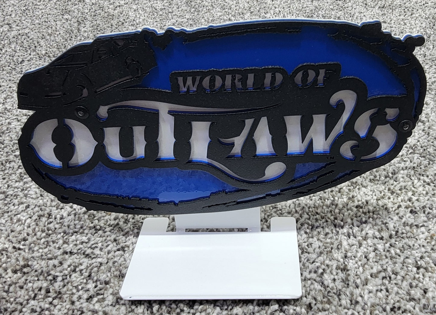 World Of Outlaws Late Model Series Collectible Magnet and Diecast Display
