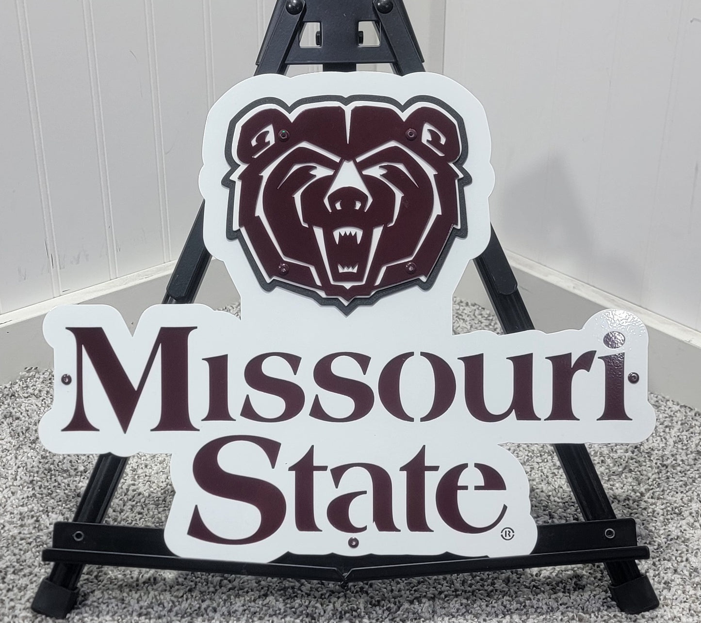 Missouri State Bears Logo with "Missouri State" Dorm Room Size