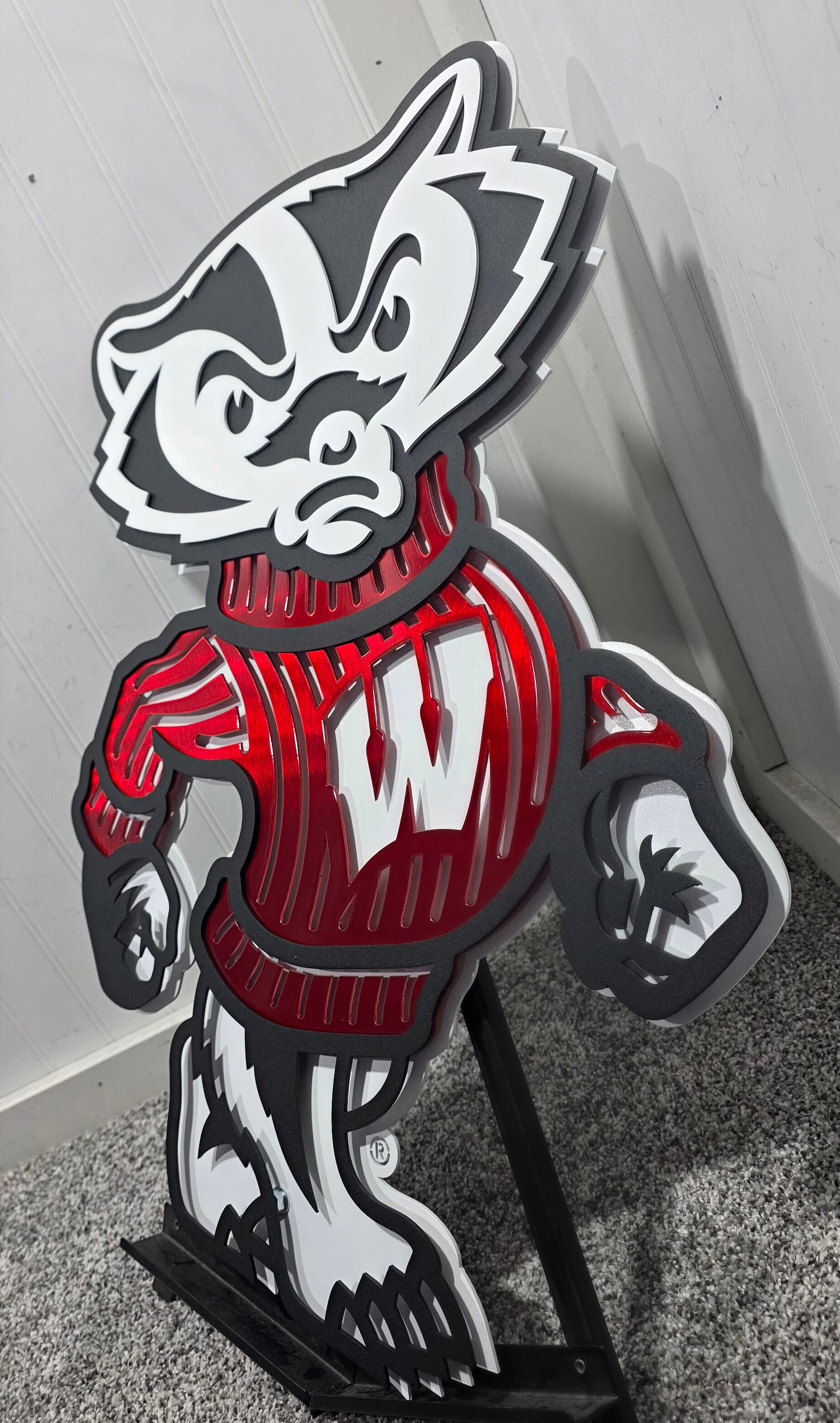 Univeristy of Wisconsin-Madison Badgers Mascot Logo Premier 3D Welded