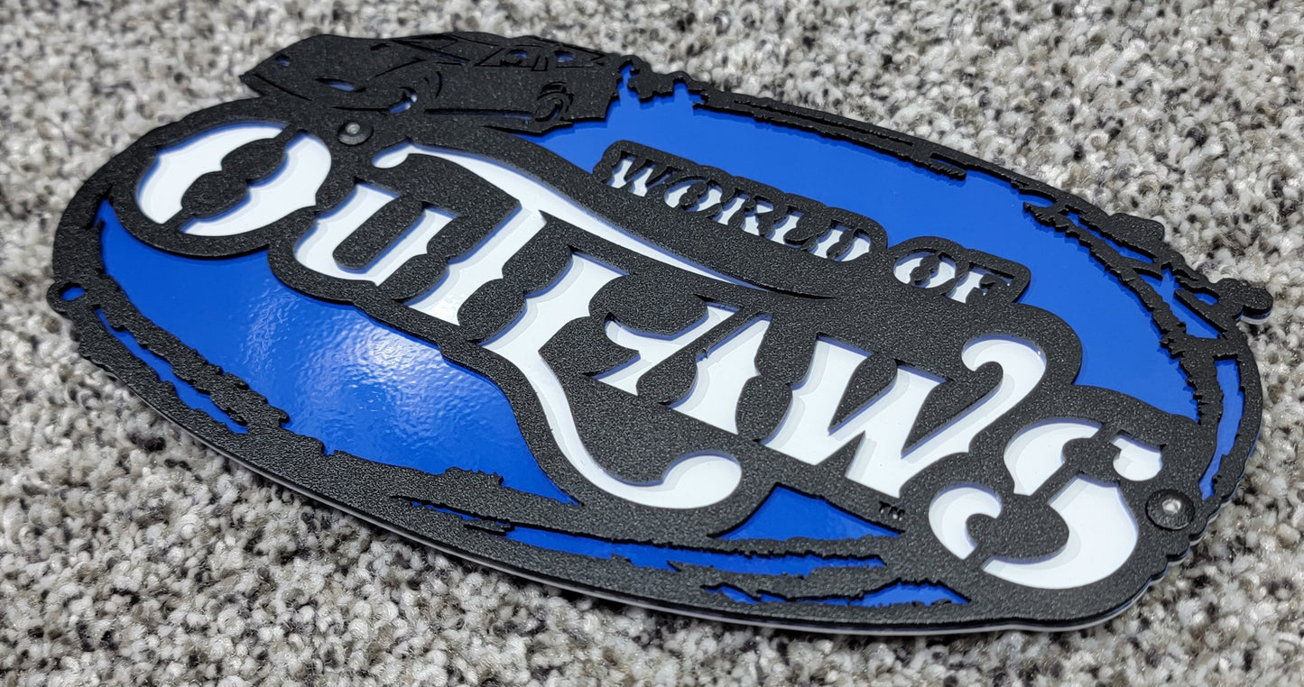 World Of Outlaws Late Model Series Collectible Magnet and Diecast Display
