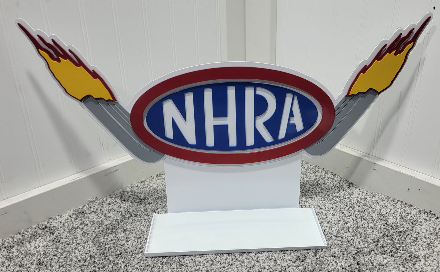 Premier 1/24 NHRA Logo With Header Pipe Flames Diecast Display