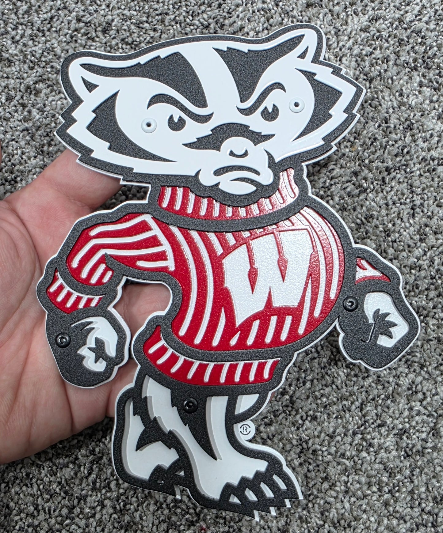 Univeristy of Wisconsin-Madison Badgers Mascot Logo Magnet/Ornament