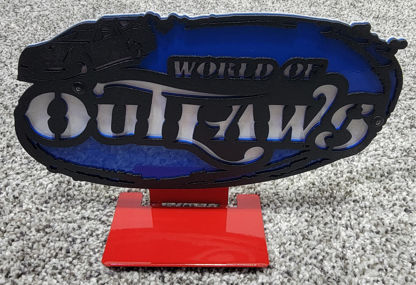 World Of Outlaws Late Model Series Collectible Magnet and Diecast Display