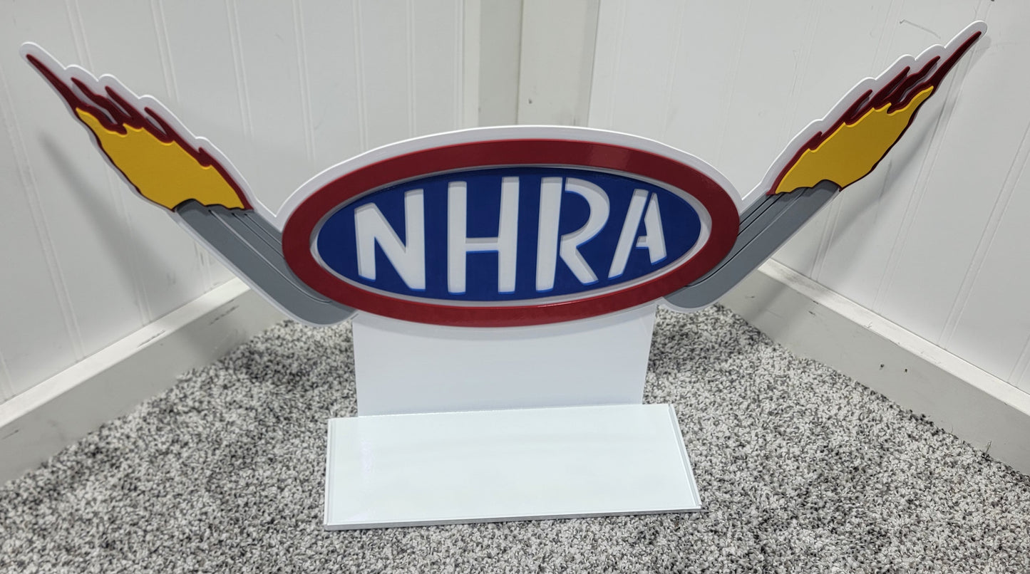 Premier 1/24 NHRA Logo With Header Pipe Flames Diecast Display