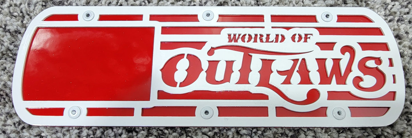 World Of Outlaws Logo Signable Memorabilia Racing Valve Cover