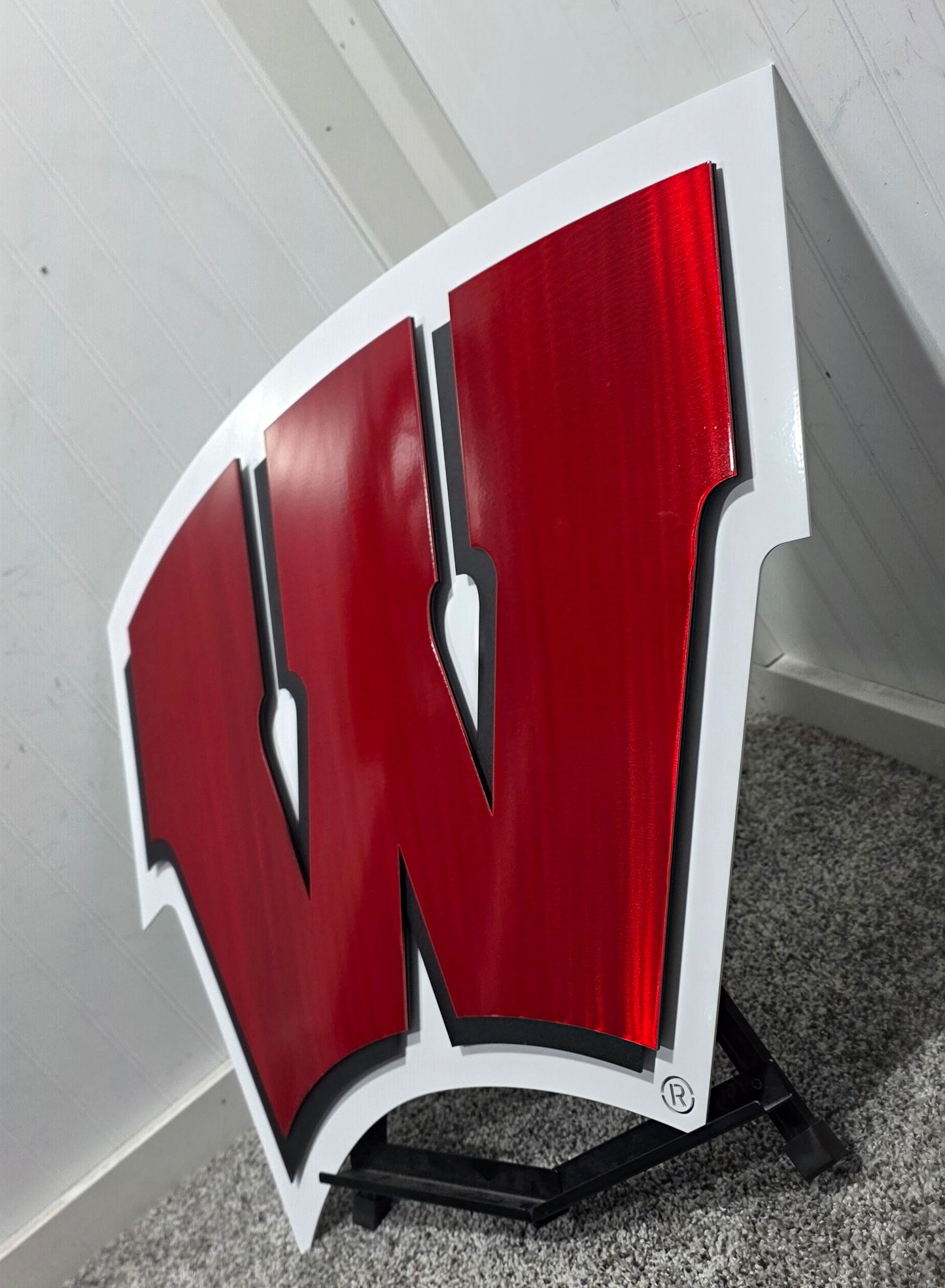 Univeristy of Wisconsin-Madison Badgers "W" Logo Premier 3D Welded