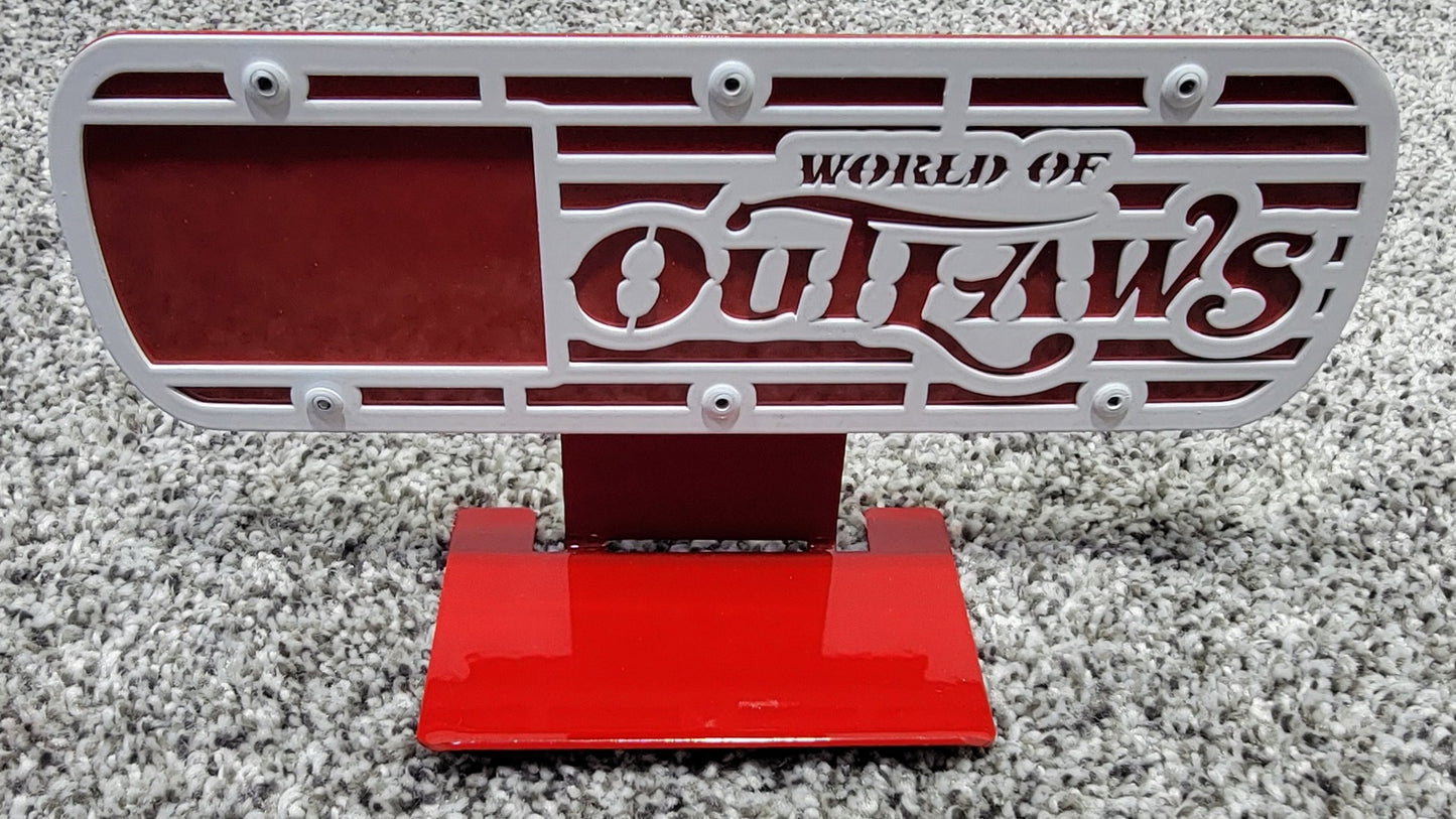 World Of Outlaws Logo Signable Memorabilia Racing Valve Cover