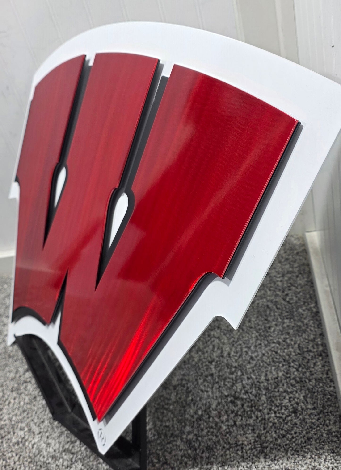 Univeristy of Wisconsin-Madison Badgers "W" Logo Premier 3D Welded