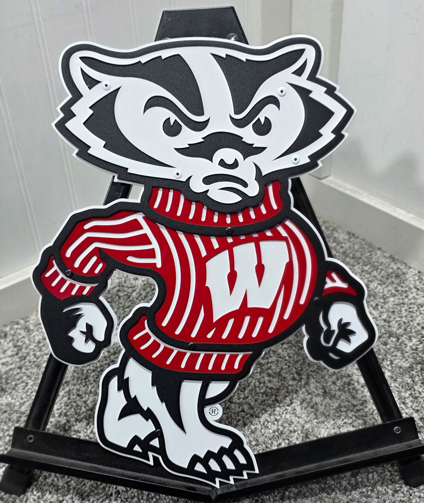 Univeristy of Wisconsin-Madison Badgers Mascot Logo Dorm Room Size Compressed