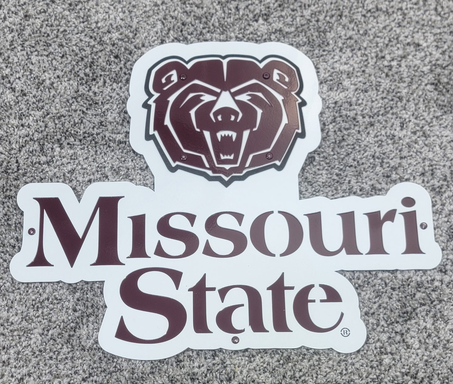 Missouri State Bears Logo with "Missouri State" Dorm Room Size