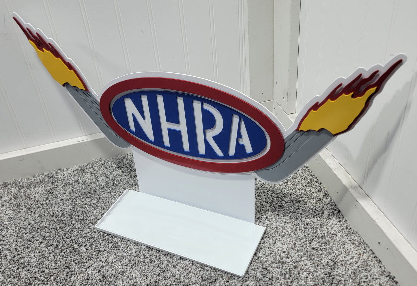 Premier 1/24 NHRA Logo With Header Pipe Flames Diecast Display