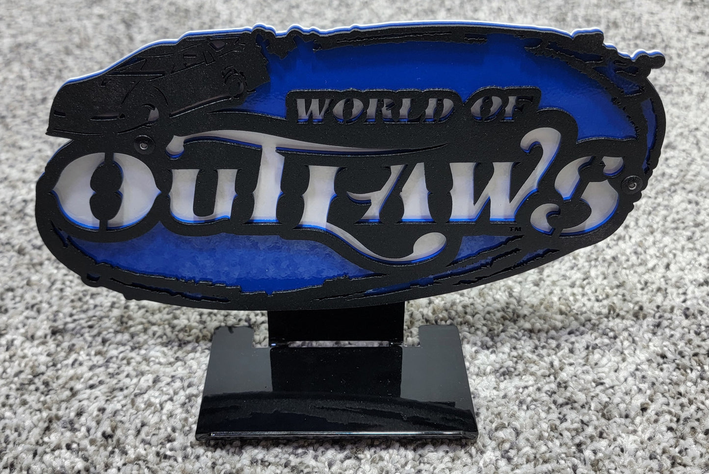 World Of Outlaws Late Model Series Collectible Magnet and Diecast Display